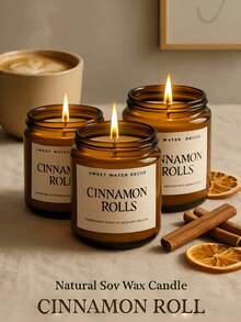 Herbstlich duftende Sojawachskerzen im Glas | Entspannende Aromatherapie-Geschenke für Frauen, Geburtstags- und Hochzeitsgeschenke, gemütliche Herbst-Schlafzimmer-Deko-Kerze.