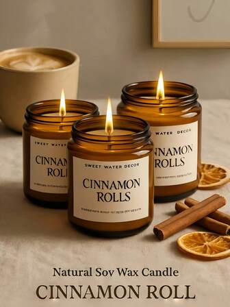 Autumn Scented Soy Candles In Glass Jar | Relaxing Aromatherapy Gifts For Women, Birthday Wedding Favors, Cozy Fall Bedroom Decor Candle.