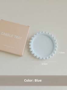 1 pieza Decoración de portavelas de yeso estilo Ins, hecho a mano con bases creativas para velas y bandejas para velas aromáticas. Está hecho de material de yeso fino y duro, que tiene buena plasticidad y estabilidad.