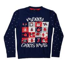Suéter Navideño Unisex Color Azul Marino - Azul - Ver 2