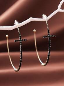 1 Pair Halloween Creative Personalized Dark Style Transparent Resin Heart Earrings, Suitable For Women's Party, Club Wear. Note: Dyed Colors May Have Slight Variations.