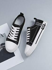 Teens/Youths Canvas Sneakers, Couples Breathable Non-Slip Low-Top Sports Skateboard Shoes, Students Casual Versatile Canvas Shoes