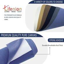 Canvas Repair Patch, Strong Sticky Fabric Repair Tape, Self-Adhesive Fabric Patch For Sofas, Tote Bags, Clothing, Car Seats, Furniture (Grey, 3.5X79 Inch) - Linen Medium Grey - View 5