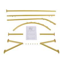 Futchoy Wall-Mounted Garment Rack, Hanging Clothes Rack, Metal Retail Display Rack - Gold - View 8