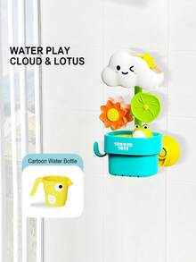 1 套儿童蜗牛沐浴玩具，喷水，花朵绽放，云朵旋转，婴儿浴缸淋浴喷水玩具，适合男孩和女孩