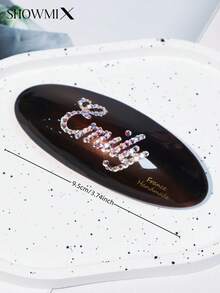 Koreanischer Klassischer Stil, handgefertigter Kristall-Strass Haarclip aus Azetatmaterial, vielseitiges modisches Haarteil für jede Jahreszeit, exquisites Geschenk