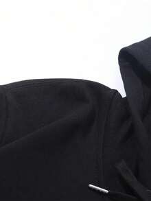 Men's Creepin' It Real Halloween Hooded Sweatshirt - Spooky & Bats Print Hoodie With Iconic Back Logo, Soft Cozy Pullover For Fall Winter, Casual Costume Party Outfit, Machine Washable (Ideal Gift For Horror Fans),Fall Hoodies,Men's Fall Clothes,Street Wear,Halloween,Mens Hoodies,Y2k Clothes,Jesus Hoodie,Thanksgiving Day,Nightmare Before Christmas,Christmas - màu đen - Xem 4