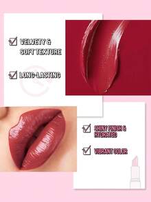 Misslyn Creamy Lipstick, Smooth Non-Sticky Moisturizing Lipstick, Smooth Moisturizing Satin Lipstick, High Gloss Intense Nude Layerable, Brand Makeup, Facial Cosmetics, Suitable For Women And Girls, Perfect For Winter, Y2K Style, Fashion , Suitable For Birthday, Valentine's Day, Party, New Year And Other Occasions, Best Gift, Vegan And Cruelty-Free - ##192 Butterflies - View 4