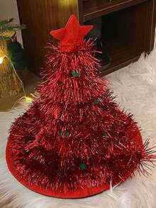 1 قبعة زينة عيد الميلاد، إكسسوار للحفلات والأعياد، قبعة للبالغين للتنكر والتصوير الفوتوغرافي