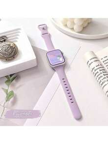 纤细腰身蝴蝶扣硅胶表带，兼容 Apple，适合手表运动臂带 38 毫米 40 毫米 41 毫米 42 毫米 44 毫米 45 毫米 49 毫米 46 毫米，适合手表 Uhr Serie11 10 9 Ultra 8 7 6 5 4 3 2 1 SE 女士硅胶臂带