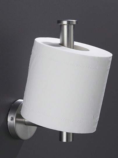 1 Juego de Portarrollos de Papel Higiénico de Acero Inoxidable, Barra de Toallas Autoadhesiva para Baño, Toallero de Pared, Accesorios de Baño, Portarrollos de Cocina sin Taladro, Estante de Papel Higiénico para Baño