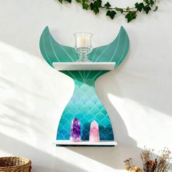 Bohemian Floating Shelf, Unique Wooden Wave Cloud Shaped Wall Mounted Storage Rack, Suitable For Various Room Types, Adorable Decorative Design, Perfect For Girls' Elegant Room Decor