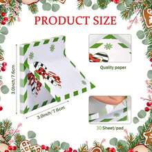 Christmas Sticky Notes, Cute Sticky Notes 3x3 Inch, 1/8 Pads Xmas Self-Stick Notes For Holiday, School Office Supplies Easy Post 30 Sheet/Pad, Christmas Gifts - Multicolor - View 3