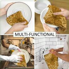 2/4 khăn lau bếp họa tiết bướm, khăn lau bát đĩa thấm hút cao và trang trí, giẻ lau, khăn ăn, khăn trang trí dụng cụ, thích hợp để trang trí ngày lễ, nấu ăn, nướng bánh, quà tặng tân gia và vệ sinh, phù hợp cho nhà bếp, phòng tắm, nhà vệ sinh - Nhiều màu - Xem 6