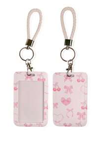 1 Set Butterfly Pattern Card Clips, Colorful Bowknot Student Card Clamp, 3D Cartoon Sewing Card Clips, Cartoon Projection Card Clips, Meal/Transit Card Holders, ID Card Protectors, Campus Card Holders School Supplies,Back To School - Multicolor - View 6