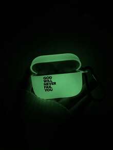 圣经诗句耳机盒，口号耳机盒，夜光耳机盒，附带 1 个耳机盒挂钩，兼容耳机盒