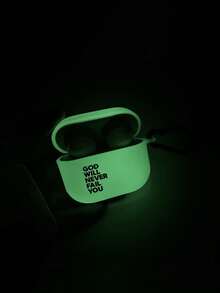 圣经诗句耳机盒，口号耳机盒，夜光耳机盒，附带 1 个耳机盒挂钩，兼容耳机盒