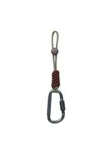 1 pièce Corde de suspension multifonctionnelle pour bouteille d'eau de plein air, avec boucle d'escalade, corde tressée robuste, sangle anti-chute, crochet mains libres, anneau de crochet en aluminium robuste, corde de parapluie de plein air créative, crochet en alliage d'aluminium, corde de suspension antivol, accessoire de sac