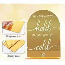 Acrylic Wedding Sign, Bridal Shower Decorations, In Loving Sign Ceremony, Modern Font Table Signs, Gold Mirror Arched Acrylic Tabletop Signs Wedding Reception And Event Party