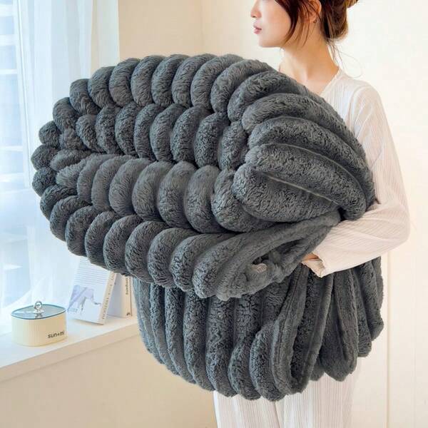  XBH Multiple Size Options Extra-Large Blanket 108in*90in*90in Thick Blanket Soft And Comfortable Warm 3D Rabbit Hair Double-Sided Blanket Warm Velvet Blanket Nap Blanket Air Conditioning Blanket Office Outdoor Camping Gift Blanket Bedroom Guest Room Living Room Student Dormitory Car Sofa Travel, Versatile Blanket For All Seasons, Full Coverage Of Christmas Gifts