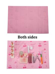 klimonla 125 piezas Alfombrilla desechable plegable de 3 capas impermeable para arte de uñas, adecuada para práctica en salón de manicura - Rosa - Ver 4