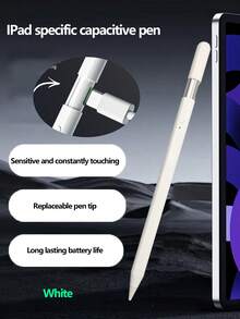 1支兼容苹果iPad的电容式触控笔，带LED电源指示灯，合金材质，磁吸渐变色设计，兼容2018-2025款iPad机型 - 彩色 - 查看 12