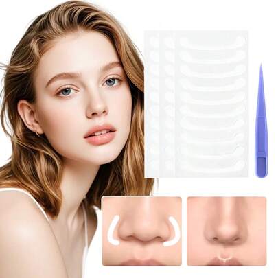 Conjunto de 30 adesivos e pinças para o nariz, adesivos invisíveis para o nariz, ótimos para dramatização, ferramentas de maquiagem diária para o rosto, presentes de Natal, maquiagem, barato, decoração de quarto, penteadeira, viagem, quarto, acessórios de maquiagem