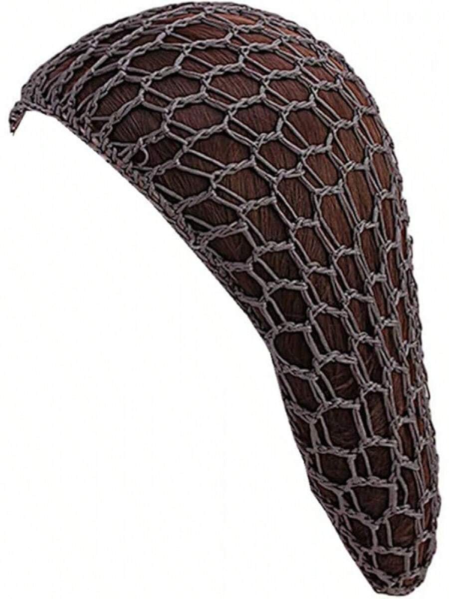 Women Soft Rayon Snood Hat Hair Net Crocheted Hair Net Mix Colorshalloween - Fw-12-灰色 - 查看 1
