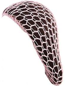 Women Soft Rayon Snood Hat Hair Net Crocheted Hair Net Mix Colorshalloween - Fw-12-粉紅色 - 查看 1