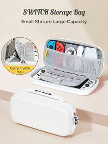 1pc Solid Color Storage Bag , Compatible With Switch OLED/Switch NS/New Switch2 (2025) Console, Protective Hard Shell Bag With Integrated Stand & 10 Game Card Storage, Portable & Shockproof Game Card Holder, Suitable For Portable Travel, Providing Protection For Game Console And Accessories Against Impacts And Drops - Multicolor - View 14