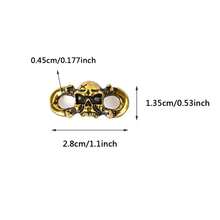 1 Pair Vintage Skull Shoelace Decorative Buckle - Silver - View 5