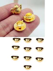 3pcs Mini Tea Cup Set, Vintage Mini Teapot, Coffee Shop Kitchen Accessories, Photography Props, Suitable For Photography Studio, Miniature Kitchen, Home Decor