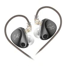 KZ KZ Castor - In-Ear Monitoring Headphones, HiFi High-End Bass Earphones, Advanced Bass Version Harman Tuning, Adjustable Sound, Noise Isolating IEM, Dual Dynamic Drivers Wired Earbuds, 2PIN-C Detachable Cable, Suitable For Singers And Musicians (Black + Square Case)