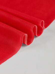 FQLWL Summer Street Fashion Slim Fit Women's Digital Print Sheer Y2K Nightclub Crop Top - Red - View 8