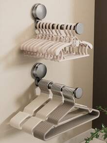 Regulowany wieszak na przyssawkę bez wiercenia, wieszak ścienny do domu i na balkon, teleskopowa konstrukcja z pokrętłem bezpieczeństwa, wielofunkcyjny wieszak, wieszak na ubrania montowany na ścianie, wieszak na suszarkę z przyssawką, wielofunkcyjny wieszak ścienny na balkon, przenośny, teleskopowy wieszak na ubrania, odpowiedni do domu i podróży