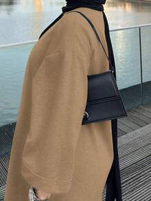 Women's Casual Solid Color Long Arabic Robe Eid Spring - Camel - View 3