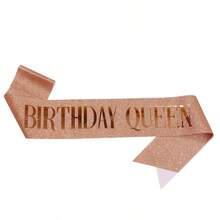 Faja con tirantes de hombro de oro brillante y con lentejuelas para fiesta de cumpleaños, "Feliz cumpleaños, mi princesa", elegante, linda y hermosa, para Navidad - Multicolor - Ver 14