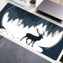 1 pièce Tapis de souris avec motif Joyeux Noël, tapis de souris d'ordinateur de bureau long, tapis de souris carré pour ordinateur portable, tapis de souris de jeu