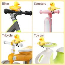 1PC Yellow Duck Glowing Bike Bell Ren's Bike Bell Horn 3 Modes Night Riding Bicycle Headlight Bicycle Front Lamp Bike Accessory