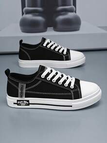 Teens/Youths Canvas Sneakers, Couples Breathable Non-Slip Low-Top Sports Skateboard Shoes, Students Casual Versatile Canvas Shoes