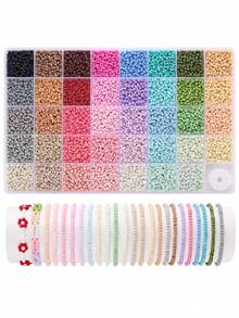 3mm Glass Seed Beads Kit, Mix Colors Seed Beads Kit For Jewelry Making, DIY Bracelet Necklace Key Chain Craft, Atmosphere Decoration Friend Party Gifts