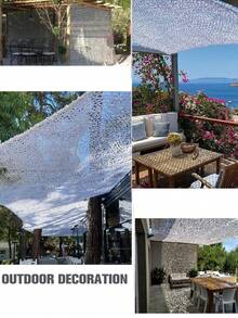 1pc Bulk Roll Camouflage Net For Hunting, Military, Decoration, Sun Shade, 4x5m/3x6m/2x3m Bulk Roll Coarse Linen Camouflage Waterproof Net, For Hunting Blinds, Dinosaur Birthday, Jungle Theme Party Decor, Camping, Shooting, Sunshade, Mesh Backing Oxford Camouflage Net, Military Surplus, Deer Stand Hunting, Party Decor, Photography And Car Cover - Multicolor - View 8