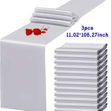 1/3/5 Packs Satin Red Table Runner 11.02*108.27 Inches Suitable For Christmas Birthday Wedding Party Banquets, Dinners, Banquets, Graduations, Family Gatherings, Theme Parties And Other Parties. - Multicolor - View 22