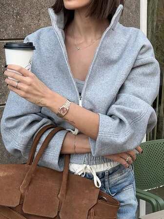 女士冬季休闲梭织长袖夹克