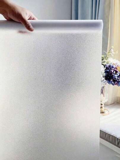 1 pieza Película de vidrio esmerilado, protección de privacidad para oficina, baño, a prueba de agua, decoración translúcida para habitación, decoración de dormitorio, decoración de cocina, pegatina de pared, decoración de pared