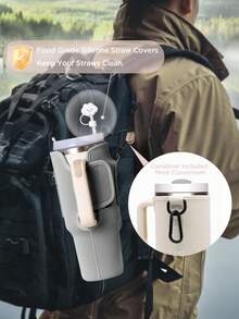 40oz Tumbler Case, Compatible With Stanley Sports Water Bottle Accessory Set, Cup Cover, Diving Material Cup Cover, Car Handle Cup Protective Cover, Diagonal Strap Adjustable Strap, Suitable For Outdoor Travel, Fitness, Daily Use.