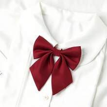 1pc/6pcs Set Adjustable Classic Colorful Bow Tie For Women, Suitable For School Ceremonies, Restaurants, Festivals, Parties, Valentine's Day And Other Occasions - Red - View 4