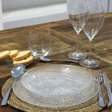 CLICKYA-La Mediterranea Vajilla Andra 18 piezas - Platos de 21,5 cm, 26,5 cm y 19 cm - transparente - Ver 2