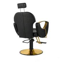 Sillon Barberia Reclinable Manga Dorado - Negro - Ver 4