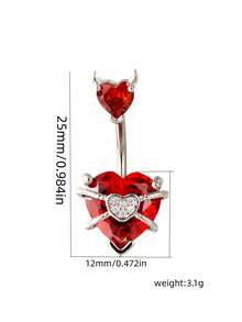 1 Piece Cute Bow Pink Zirconia Navel Ring Made Of Stainless Steel 316 Body Piercing Jewelry Sweet And Delicate For Daily Wear With Multi-Color Options